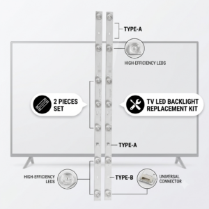 LED Backlight Strip for Micromax 32TSF650FHD 32 Inch TV 7 LEDs 32HR332M07A3 V1 (2 pcs set)