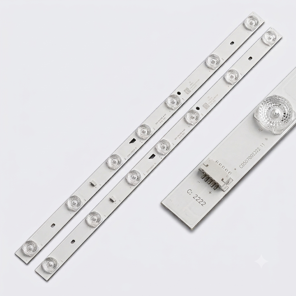 LED Backlight Strip for Micromax 32TSF650FHD 32 Inch TV 7 LEDs 32HR332M07A3 V1 (2 pcs set)