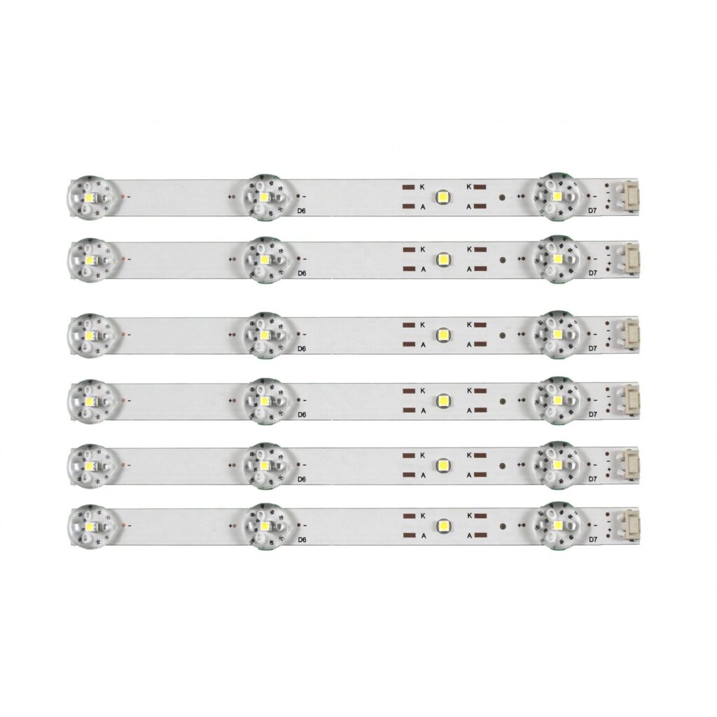 LED Backlight Strip for Thomson / Metz 65 Inch TV 7 LED 3V (12 PCS Set) Q65H1100 65MUE760