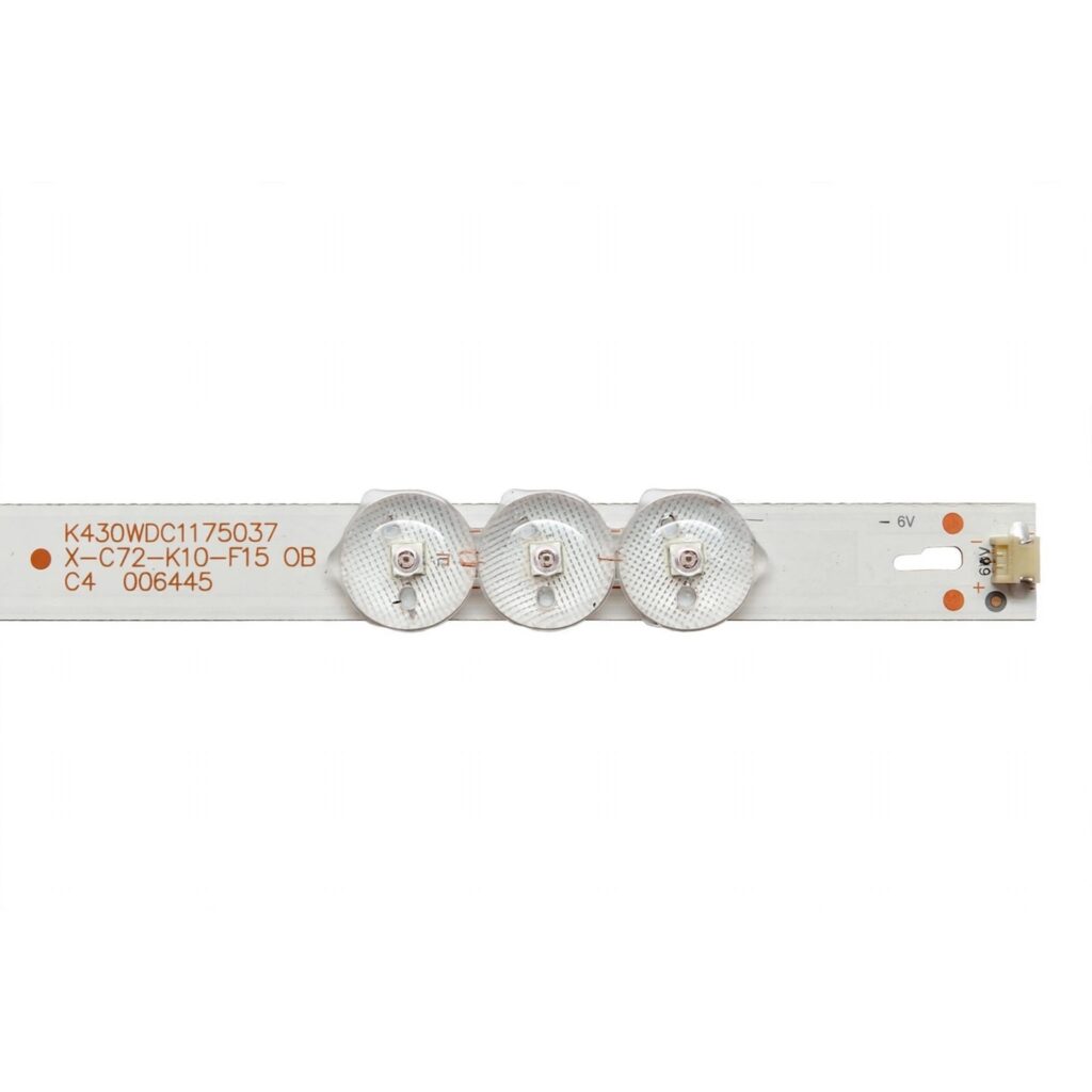 LED Backlight Strips for Intex 43 Inch TV 3 LED 6V k430wdc1 A1 (8 PCS SET)