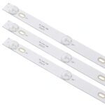 LED Backlight Strip 6 LED 3V 24 Inch Long For 32 Inch TV Set of 3 Pcs