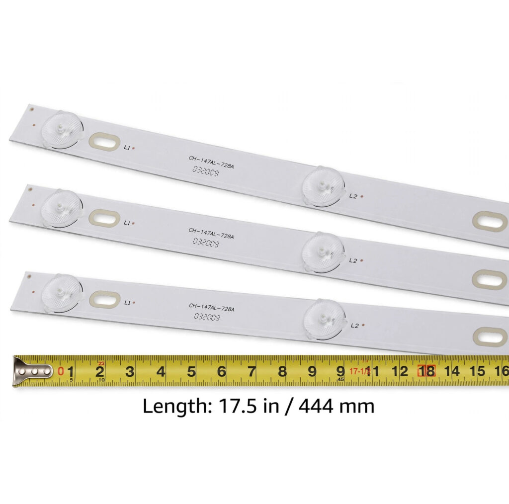 LED Backlight Strip 6 LED 3V, 17.5 Inch Long For 24 Inch TV (Generic)
