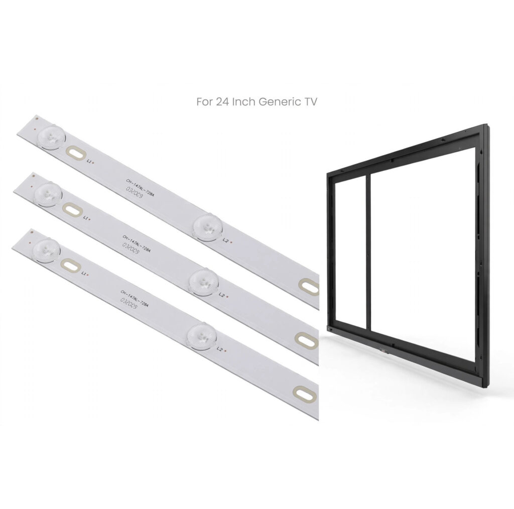 LED Backlight Strip 6 LED 3V, 17.5 Inch Long For 24 Inch TV (Generic)