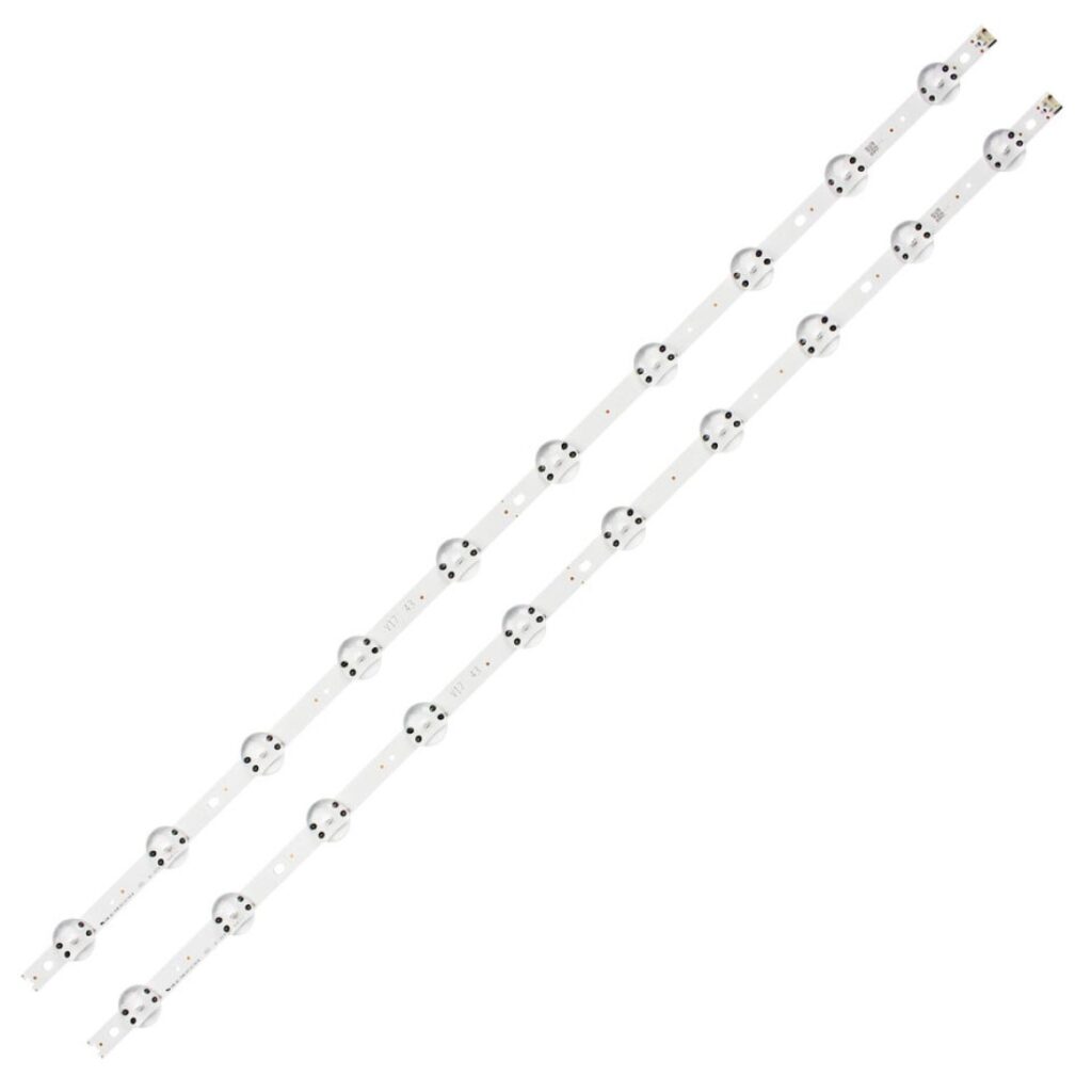 LED Backlight Strip for LG 43 Inch TV (43LJ617T-TB) - 10 LEDs, 3V (2-Piece Set)